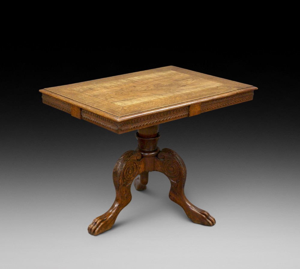 An unusual Colonial tripod center table