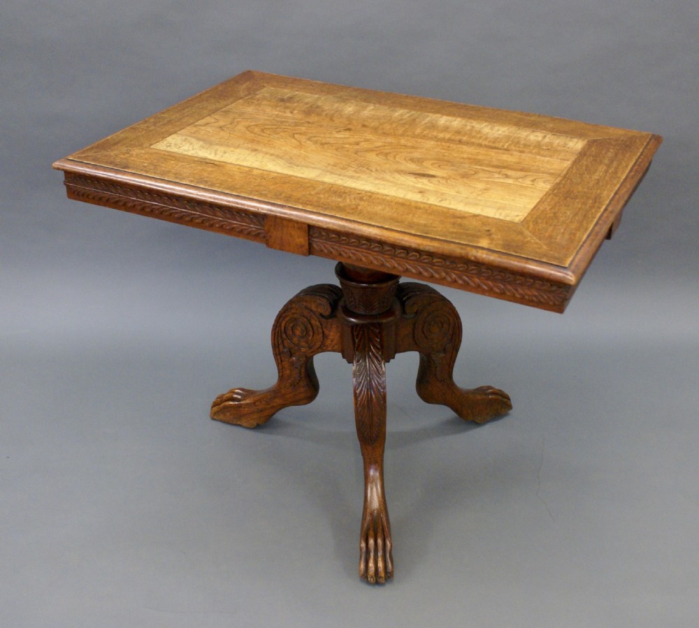 An unusual Colonial tripod center table View III
