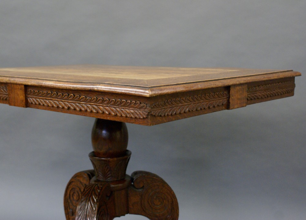 An unusual Colonial tripod center table View V