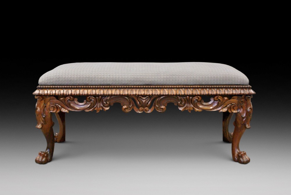 A Colonial carved rosewood stool