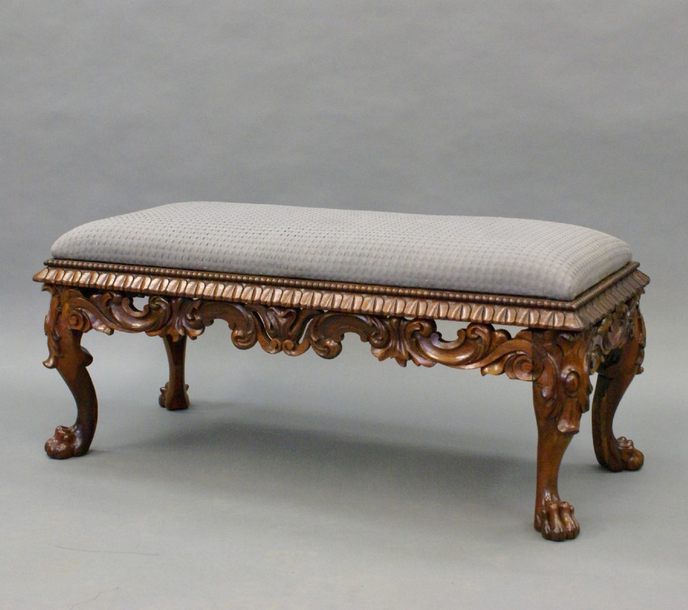 A Colonial carved rosewood stool View II