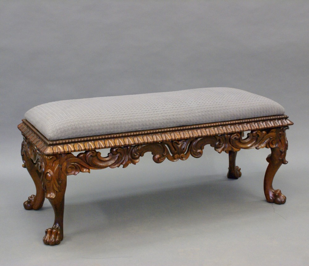 A Colonial carved rosewood stool View III