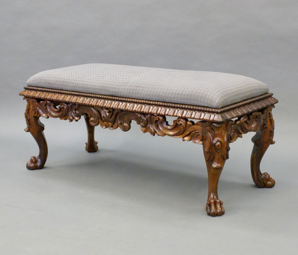 A Colonial carved rosewood stool View V