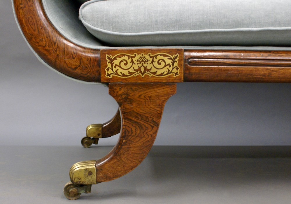 A Regency period, brass inlaid sofa View III