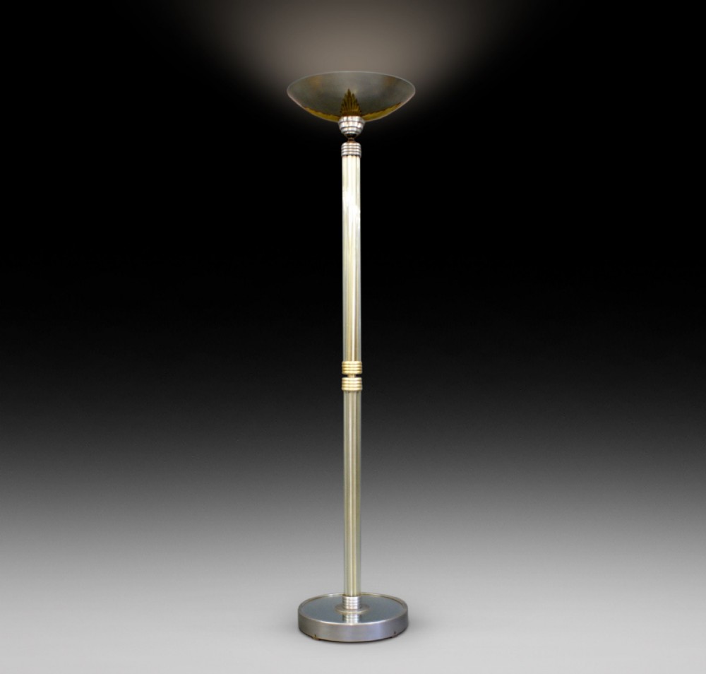 An Art Deco floor lamp