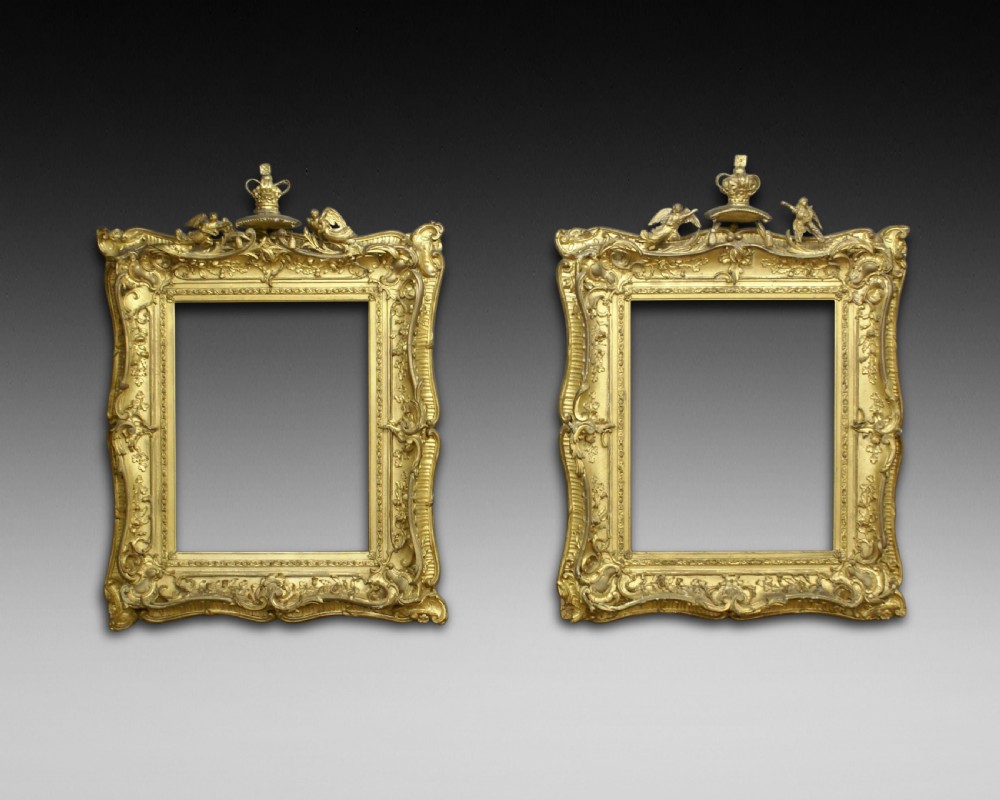A superb pair of early 19th century picture frames