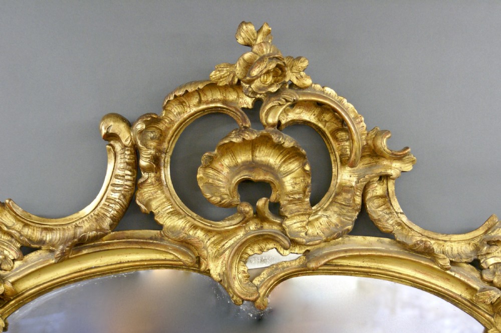 A very large 19thC gilt frame wall mirror View II