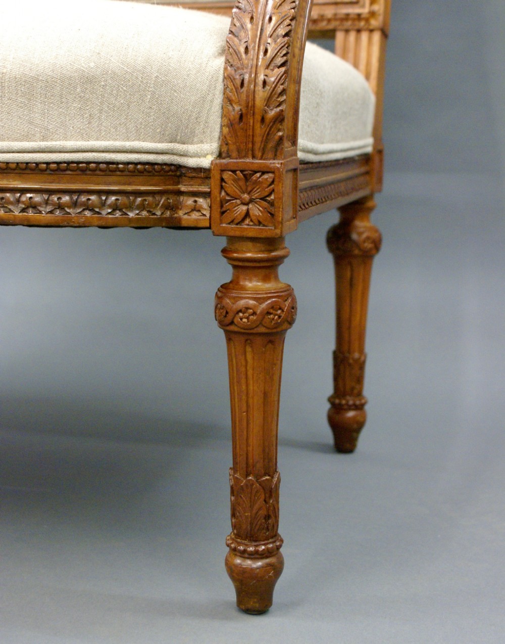 A large walnut French arm chair View II