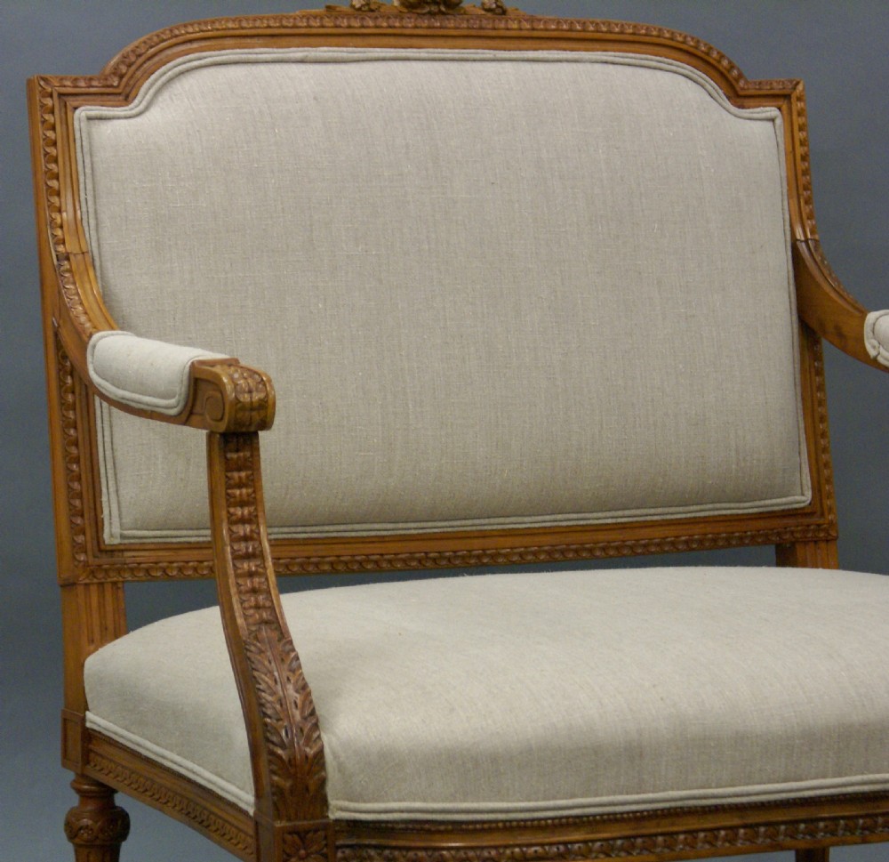 A large walnut French arm chair View IV