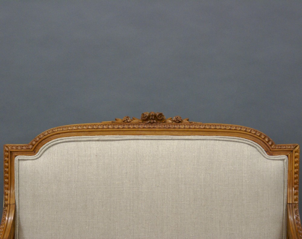 A large walnut French arm chair View V