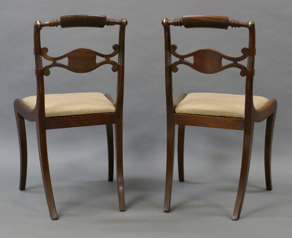 A superb pair of Regency side chairs View VI