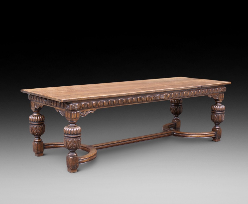 An Elizabethan style oak refectory table View III