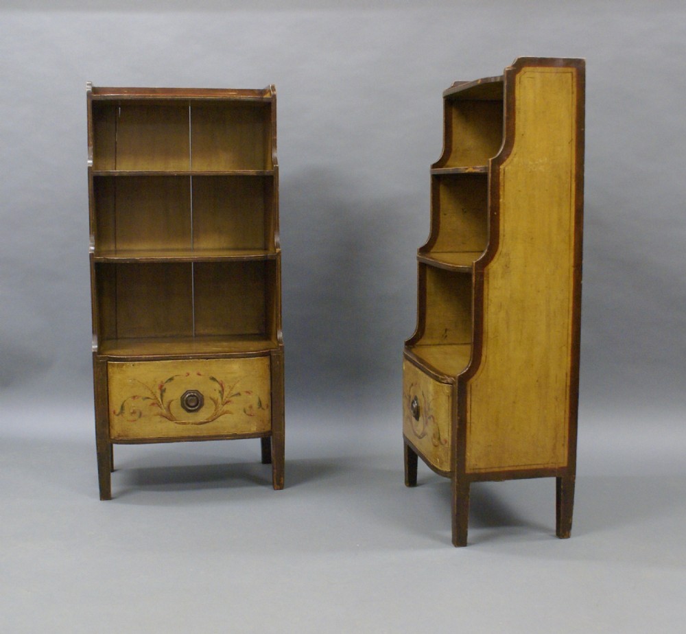 A rare pair of 19thC Scandinavian painted bookcases View VI