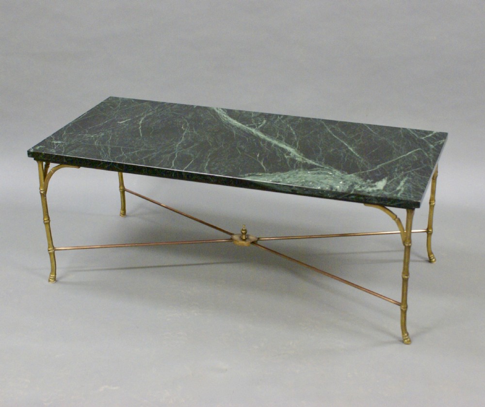 An Italian brass & marble coffee table View II