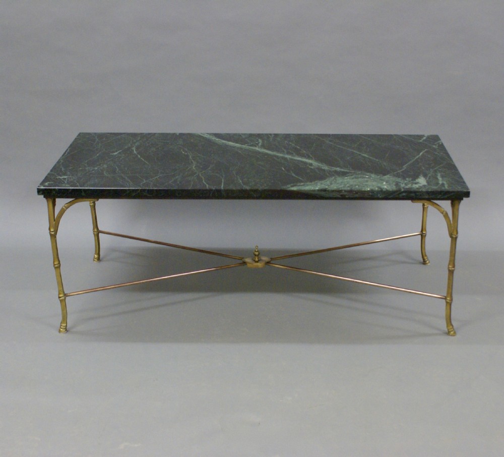 An Italian brass & marble coffee table View III