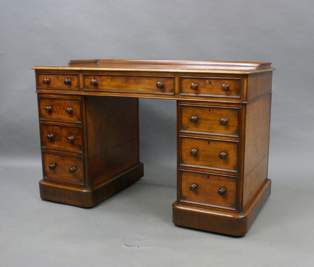 An attractive mahogany pedestal desk View III