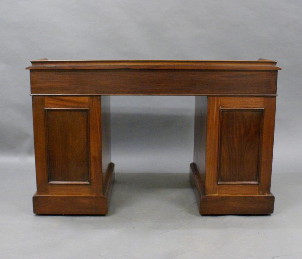 An attractive mahogany pedestal desk View VI