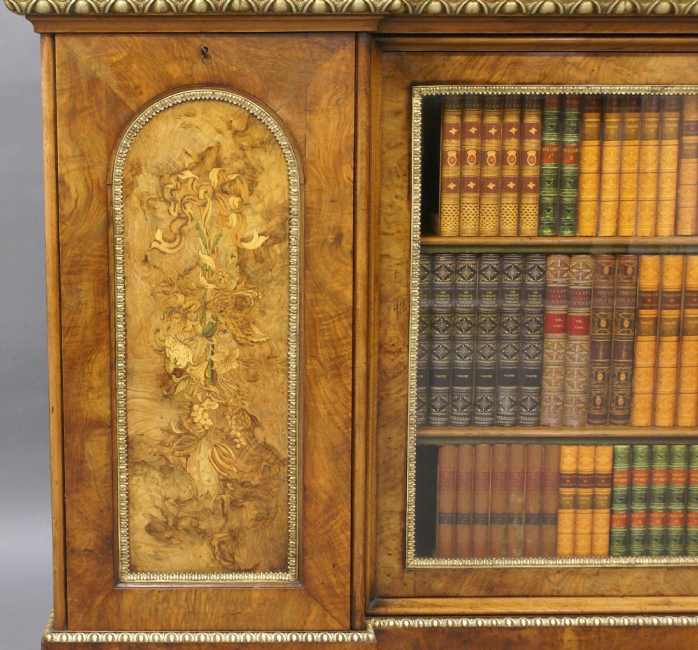 An exceptional walnut and ormolu side cabinet View II