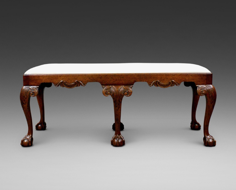 A late 19thC George II style stool