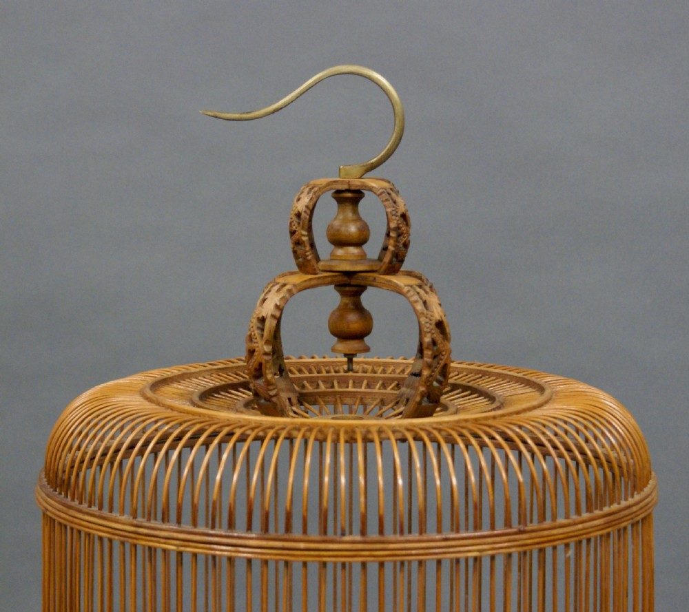 A decorative bamboo bird cage View II