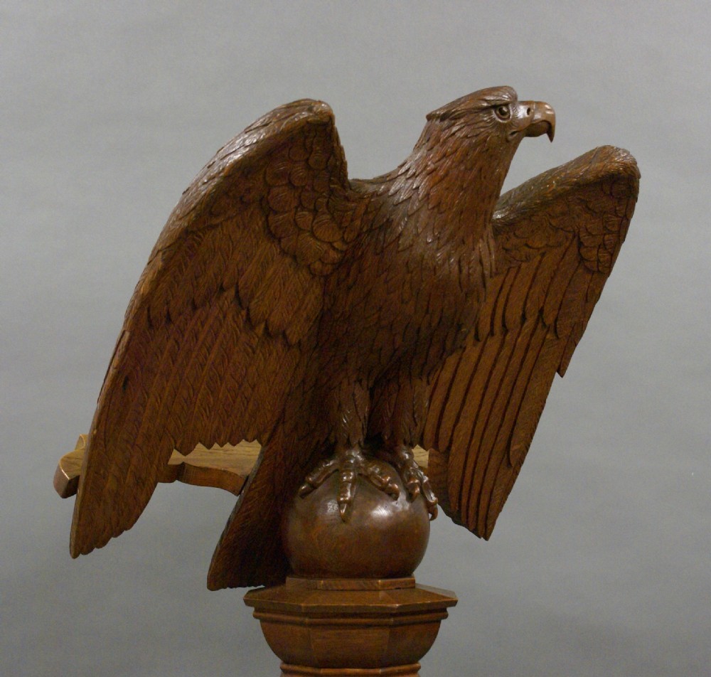 A superb carved eagle lectern View III