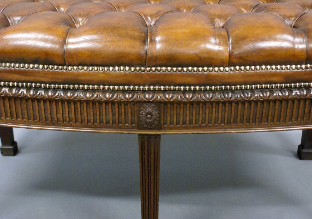 A Hepplewhite Revival bow-fronted stool View III
