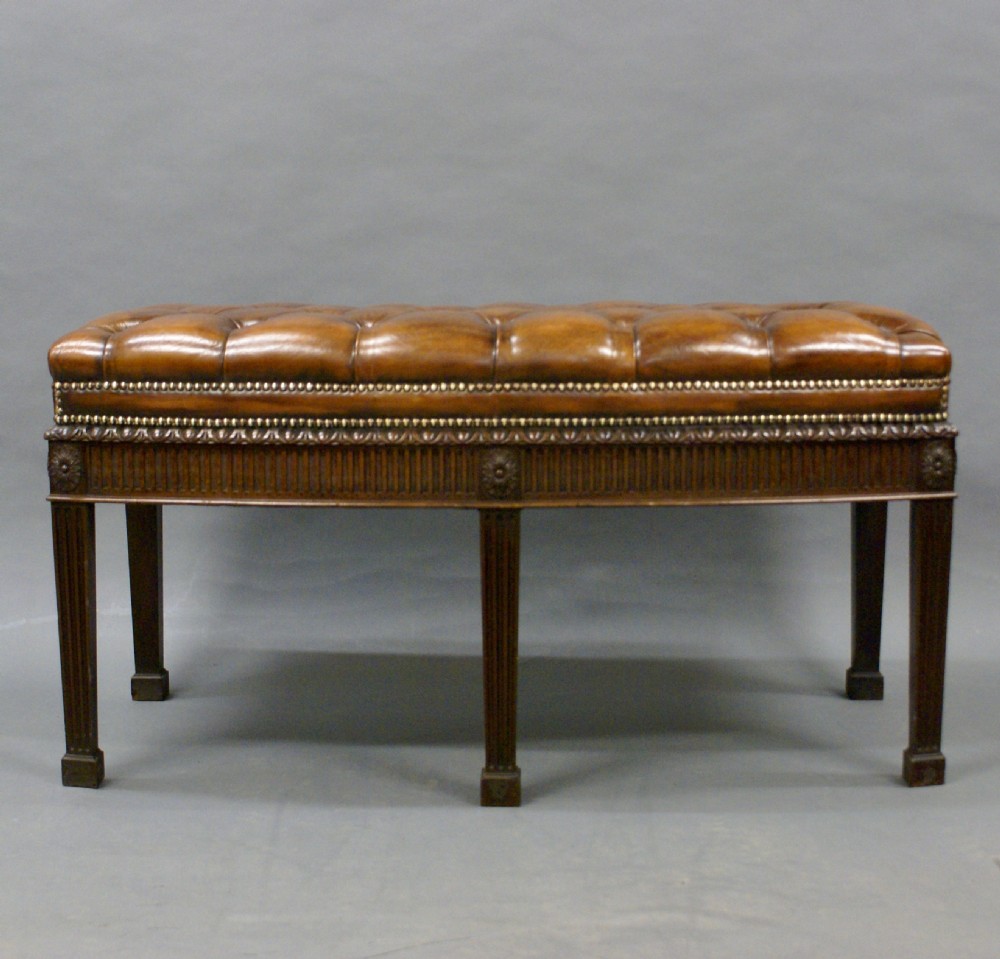 A Hepplewhite Revival bow-fronted stool View V