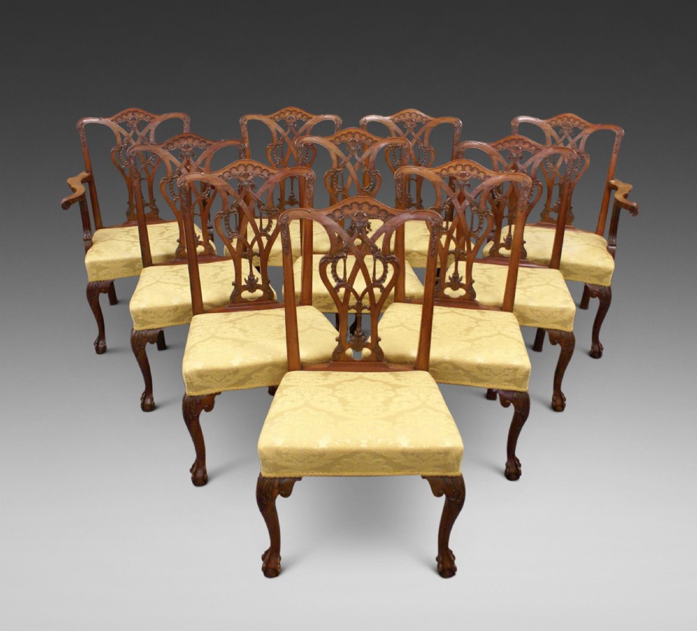 A superb set of 10 dining chairs