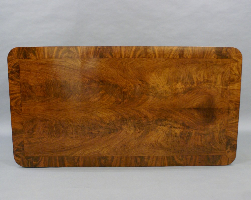 A flame mahogany sofa table View II