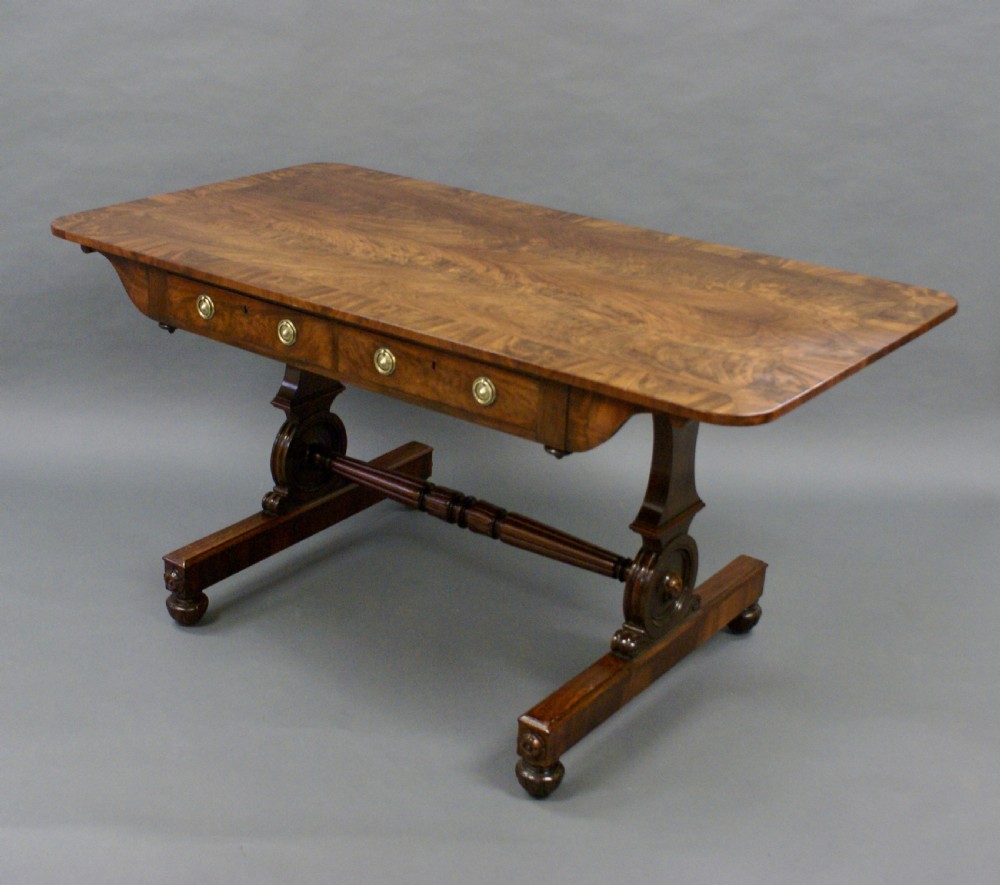 A flame mahogany sofa table View IV