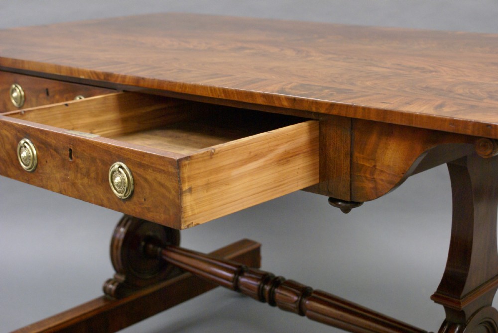 A flame mahogany sofa table View VI