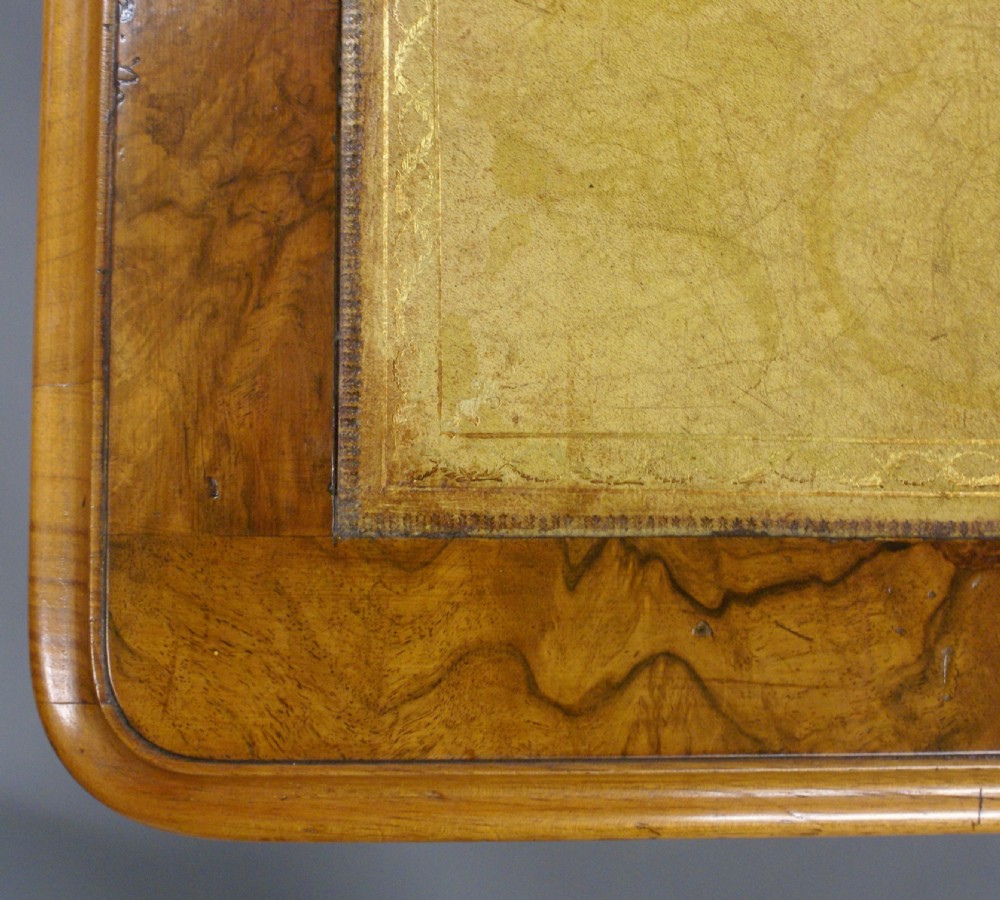 A quality 19thC walnut pedestal desk View V