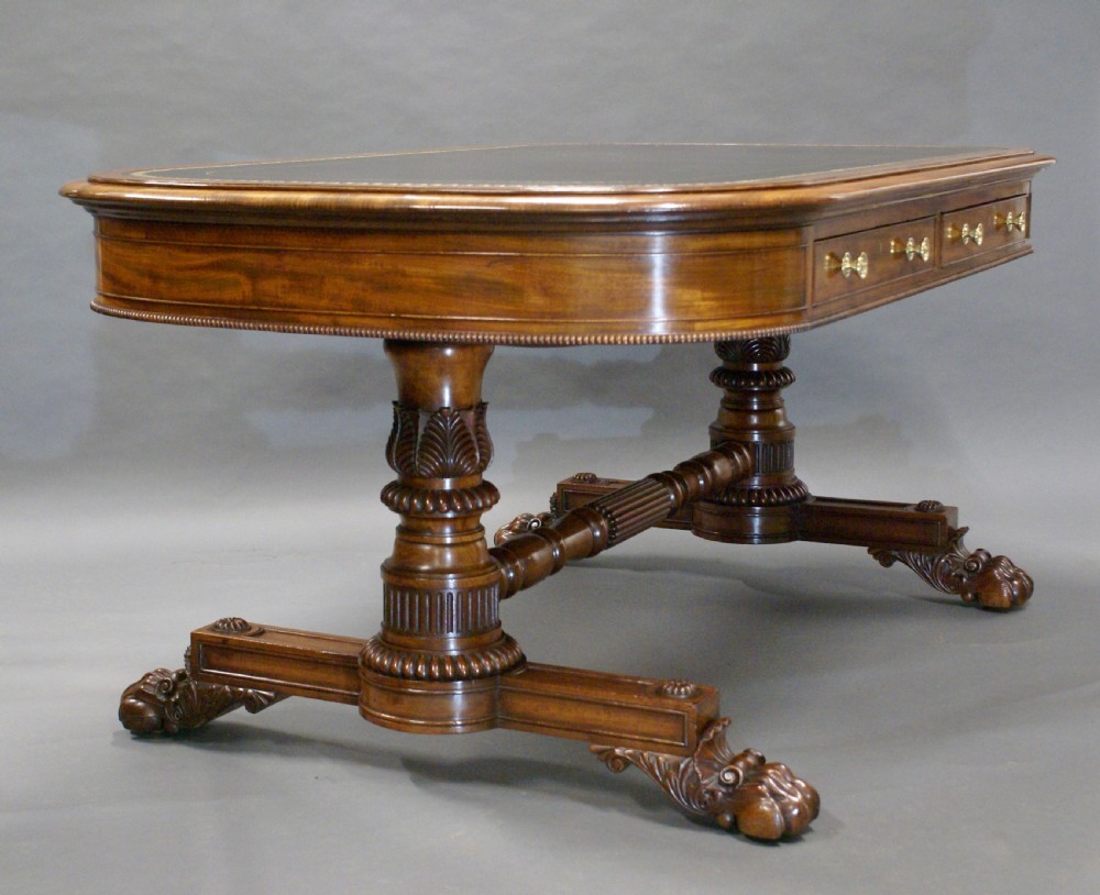 A superb library writing table by Gillows View V