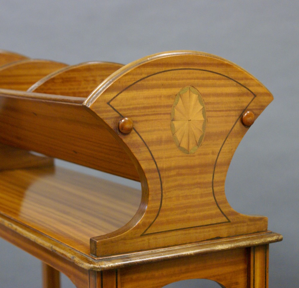 An Edwardian satinwood book trough View VI
