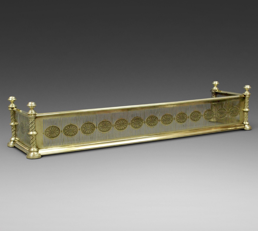 A very attractive brass fender