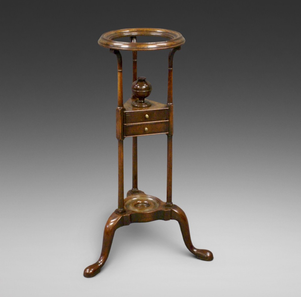 A George II mahogany wig stand