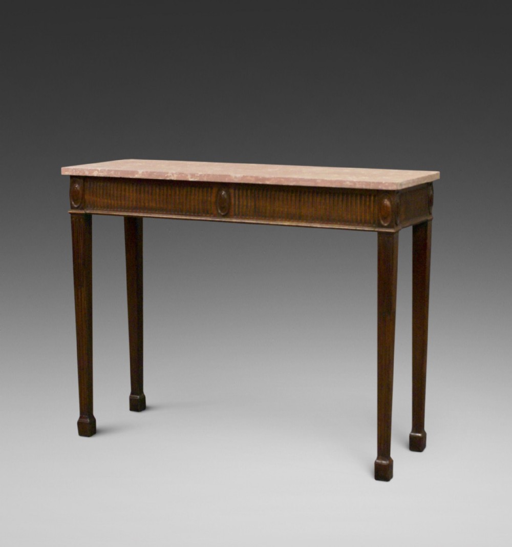 A mahogany Hepplewhite period console table