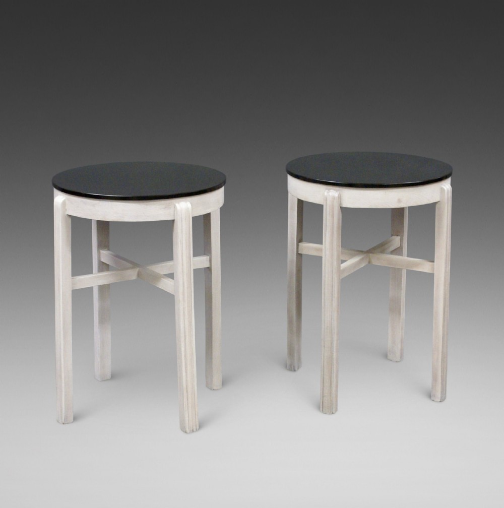 A pair of Art Deco side tables