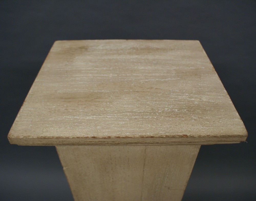 Late 19thC limed hardwood pedestal. View V