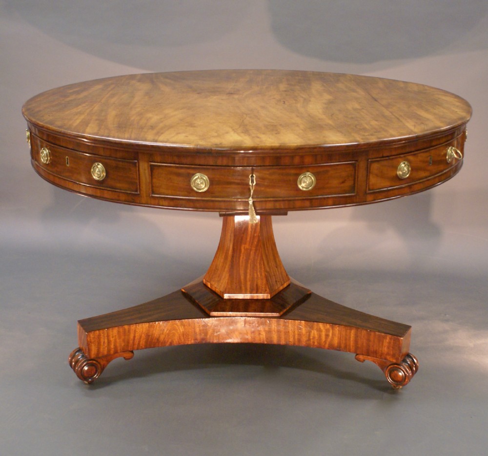 William IV mahogany drum table View II