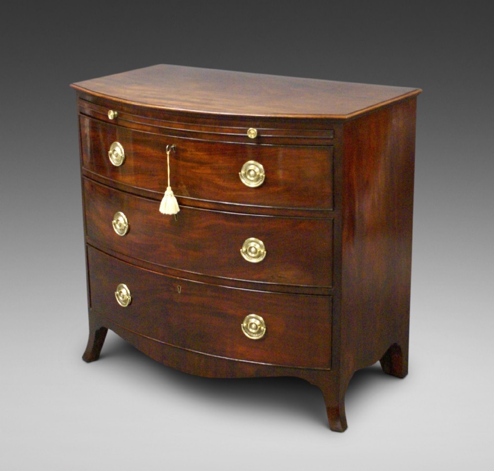 George III Cuban mahogany bow-fronted chest