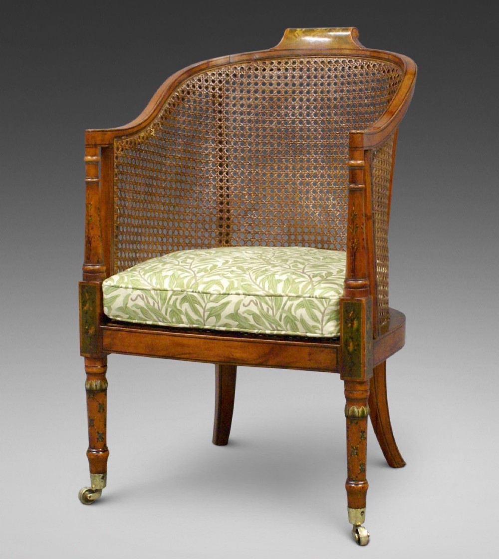 A rare 18th century satinwood Berger chair