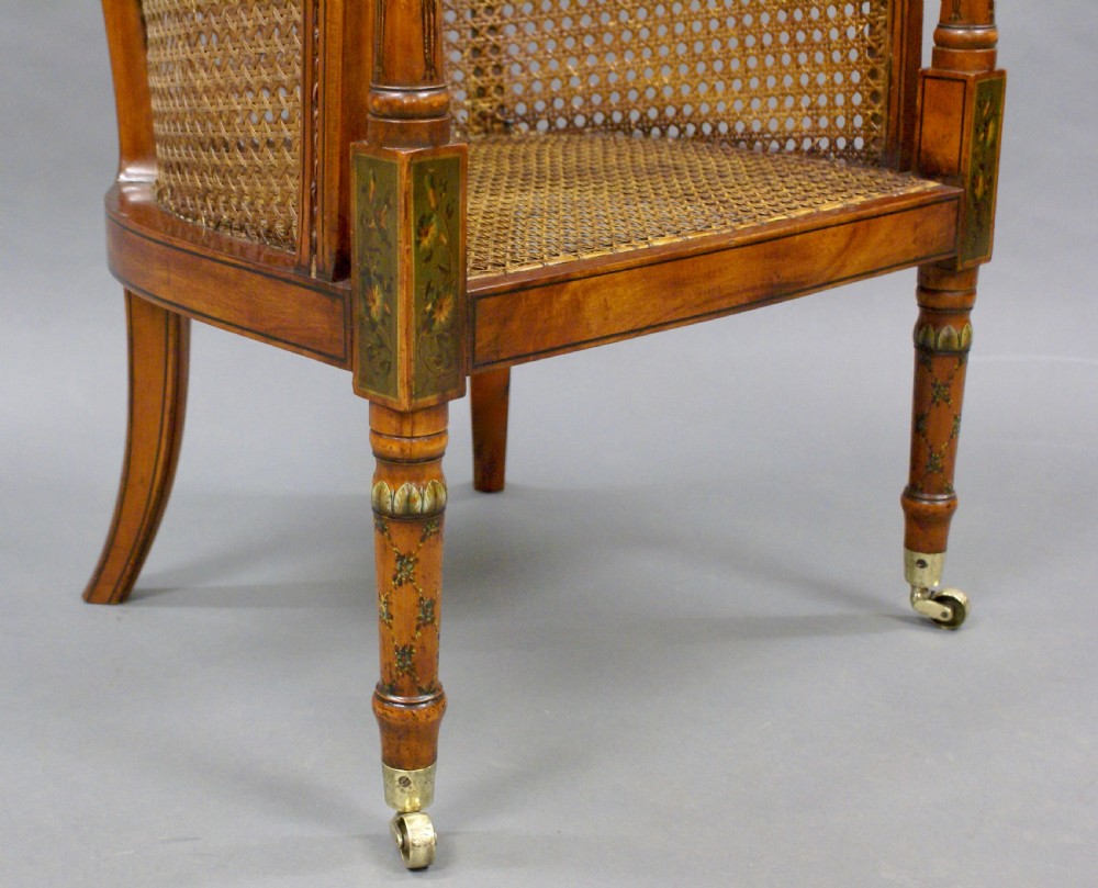 A rare 18th century satinwood Berger chair View IV
