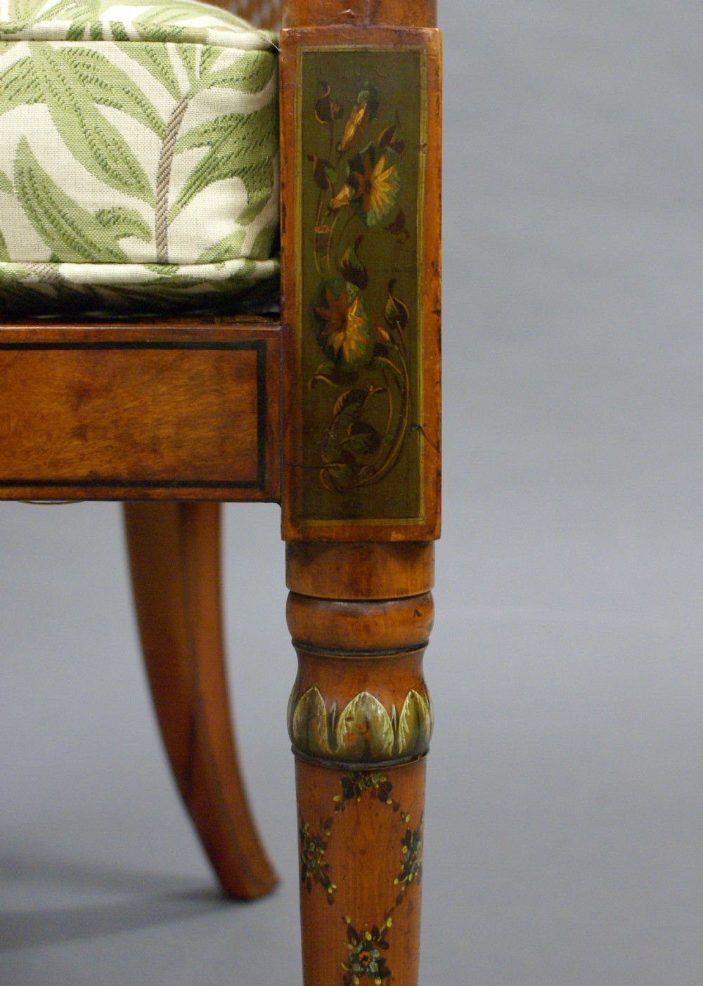 A rare 18th century satinwood Berger chair View VII