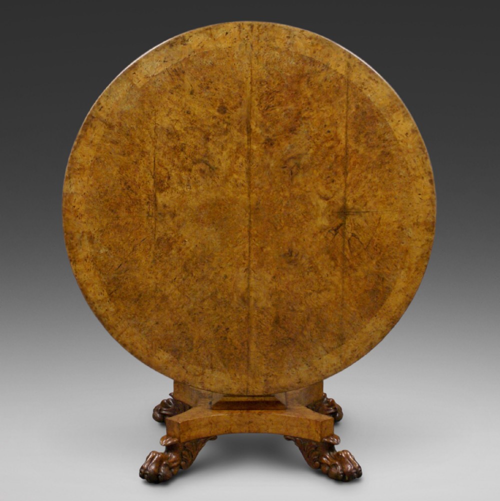 Regency Burr Elm centre table
