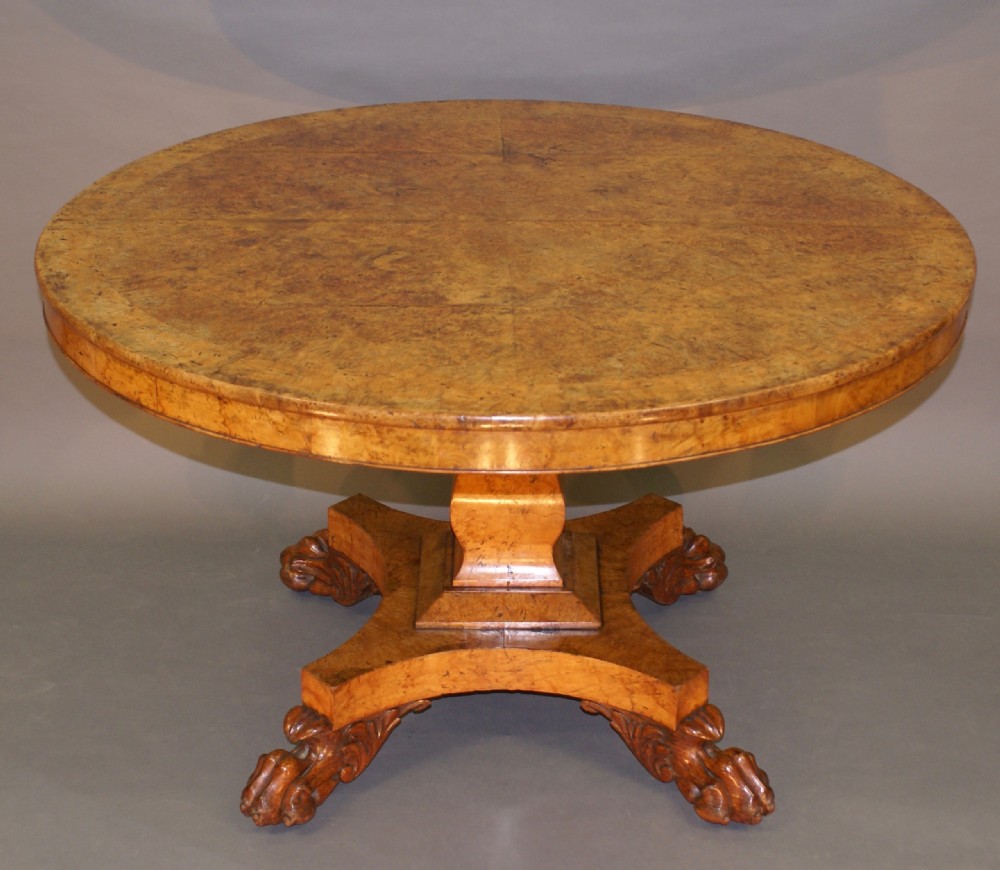 Regency Burr Elm centre table View III