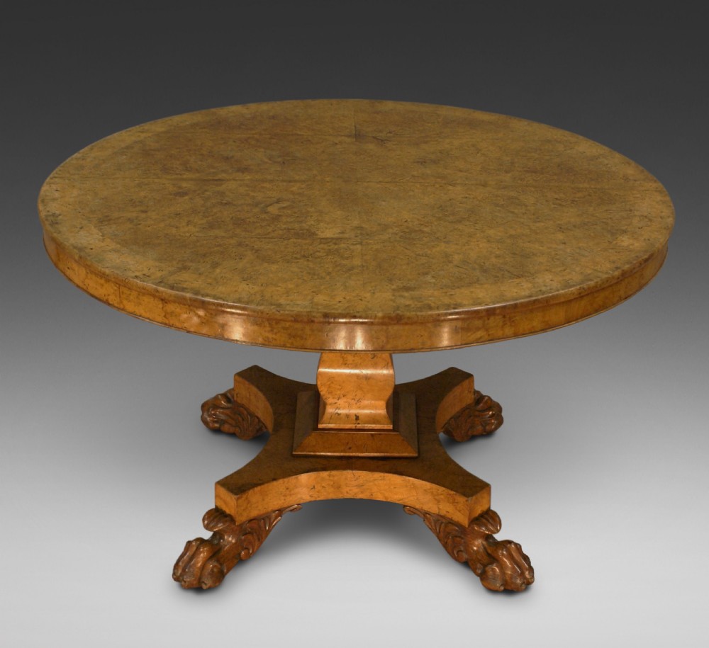 Regency Burr Elm centre table View V