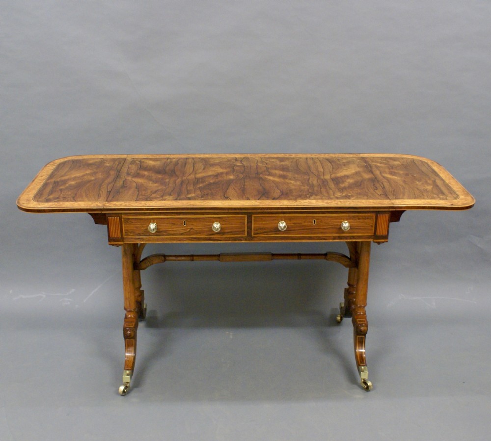 A fine Regency rosewood sofa table  View III