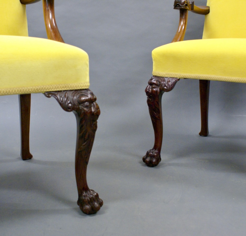 A pair of mahogany Gainsborough chairs View V