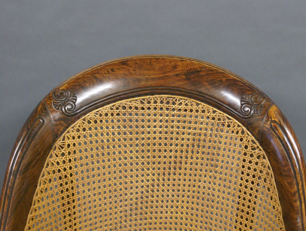 A fine Regency simulated rosewood bergere chair View IV